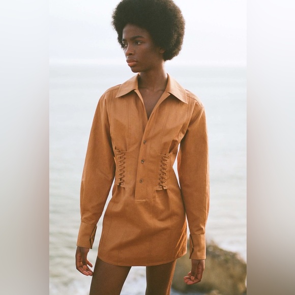 A.L.C. Paisley lace-up mini dress - Picture 2 of 3